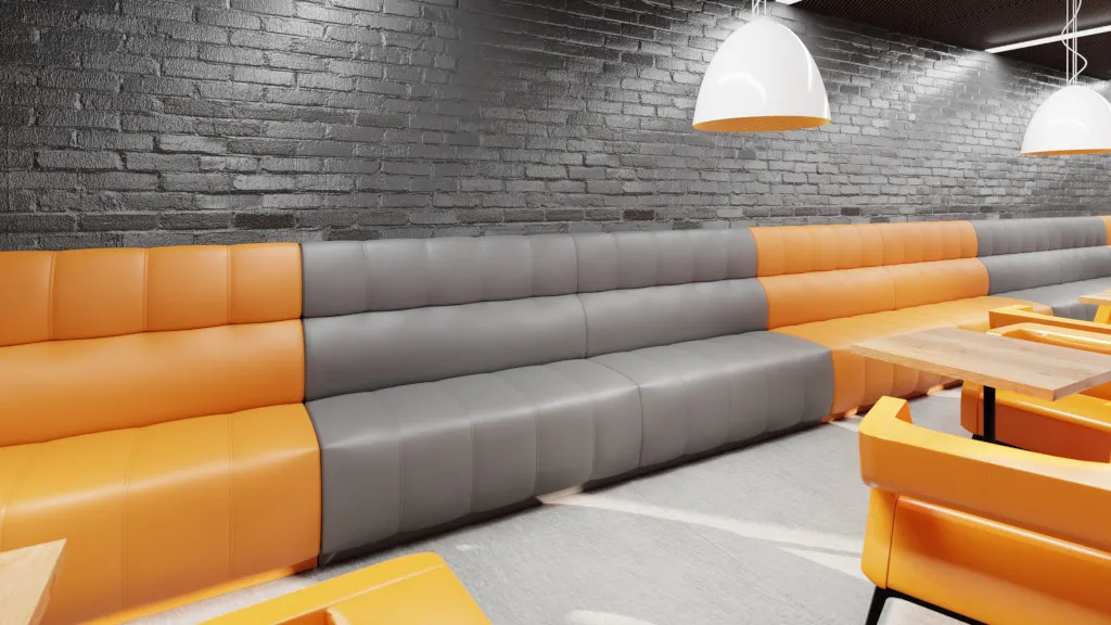 BARI restaurantsofa, sett fra siden