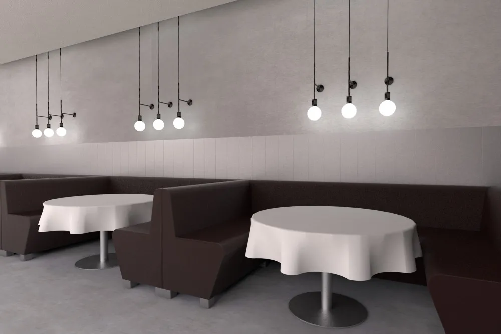 BASIC restaurantsofa, nærbilde av trekket