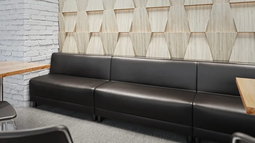 PARMA restaurantsofa, sett fra siden
