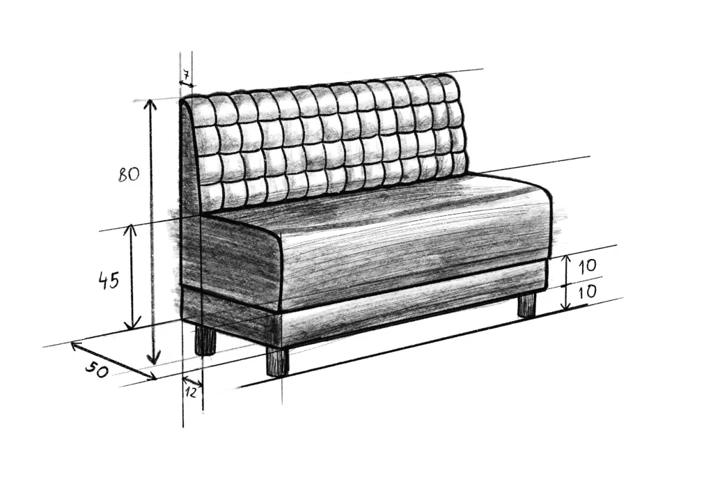 PARMA II restaurantsofa, i et lokale