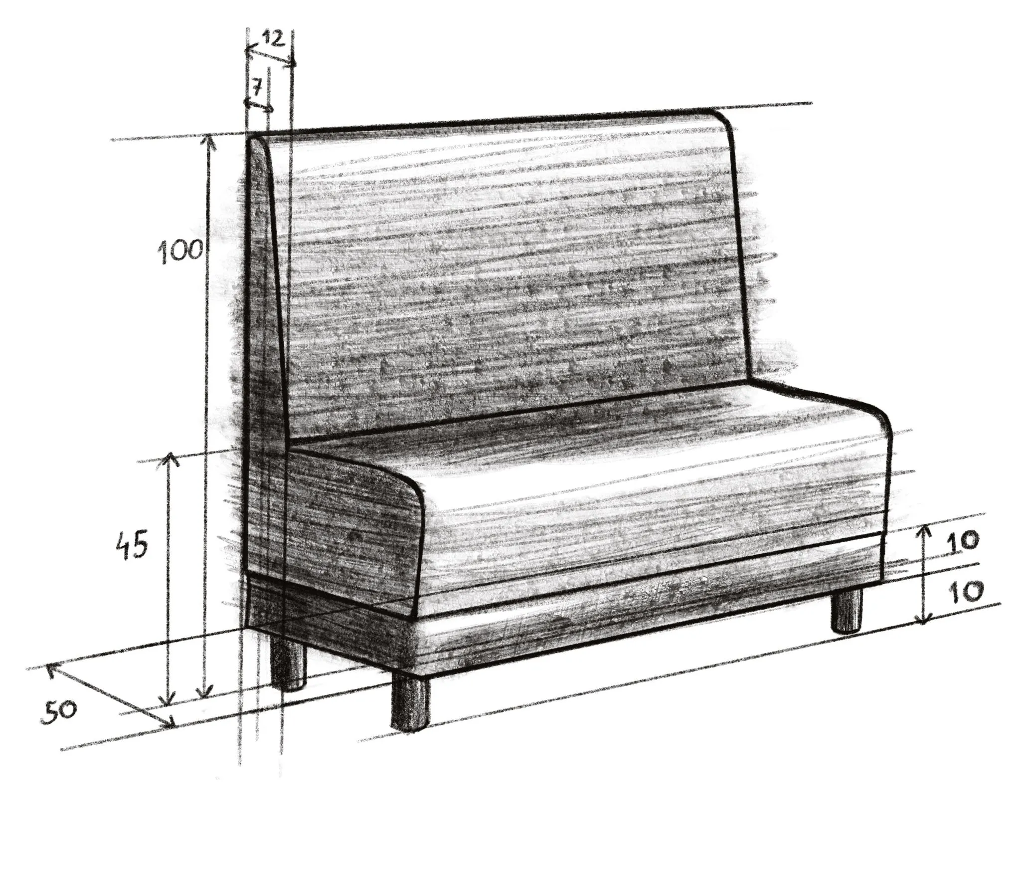 PARMA MAX restaurantsofa, i et lokale