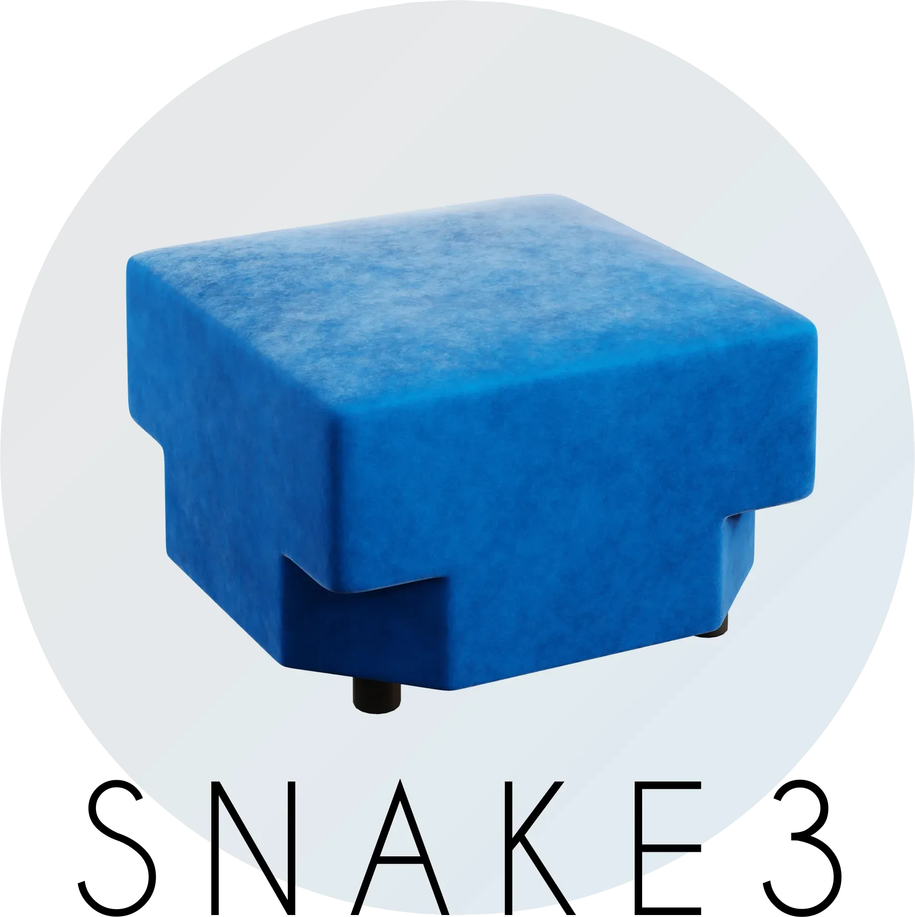 SNAKE 3 square ottoman, product photo