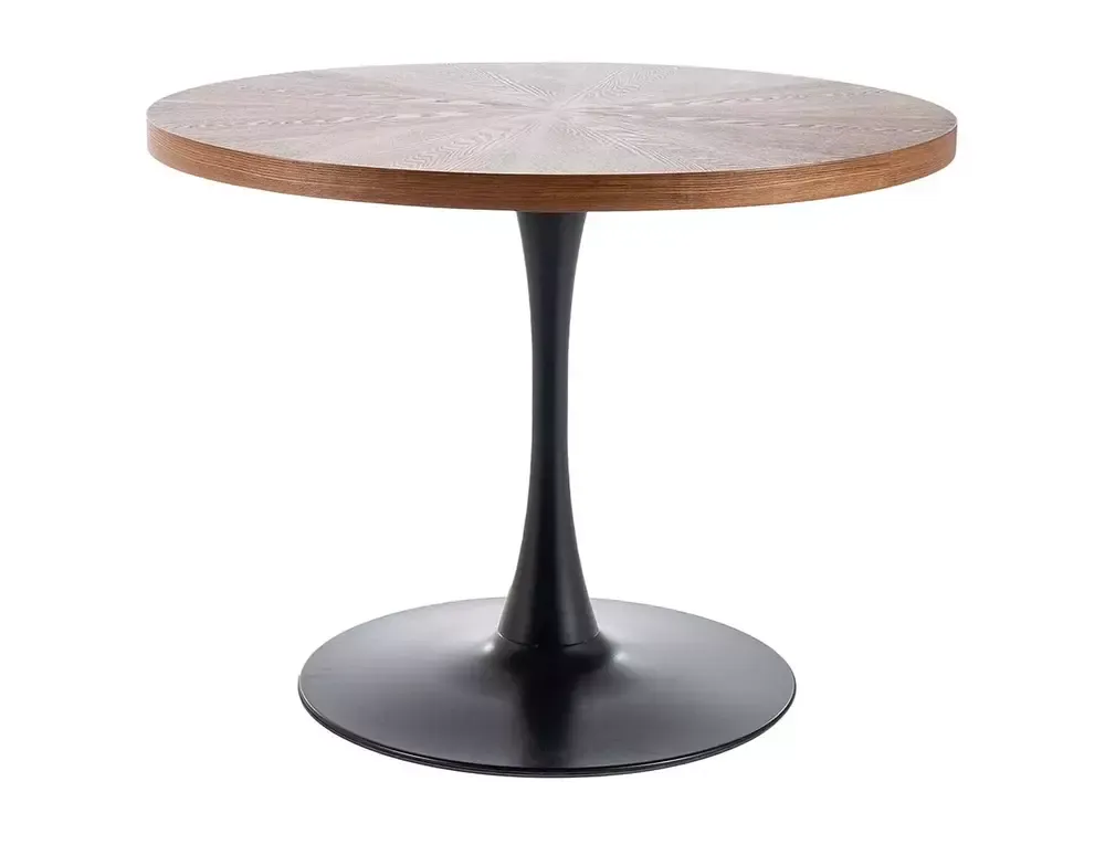 Table AMA 100 in walnut with a matt black frame, 1 of 2