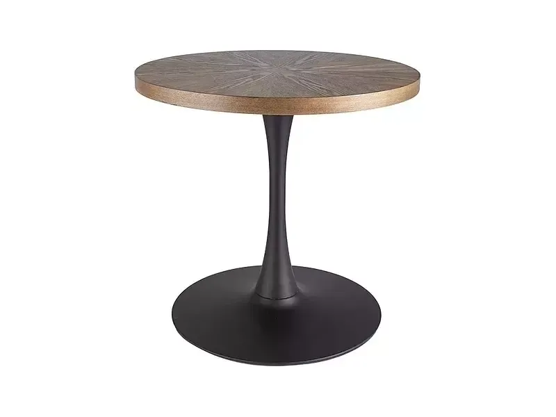 Table AMA 80 in walnut with a matt black frame, 1 of 2